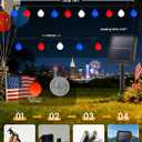 2-Pack 80 LED Red White and Blue Solar String Lights Outdoor - Waterproof 39FT Globe LED Solar Patriotic American Flag Lights with 8 Modes, 4th of July Decorations for Independence Day Memorial Day