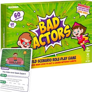 QUOKKA Charades & Guessing Game for Kids & Teens - 120 Hilarious Scenarios & Quirk Cards | Perfect for Family Game Night, Parties, Gifts & Reunions | Ages 8+ | Original Pack