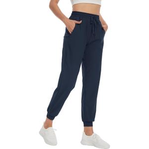SEVEGO Women's 30"/32"/34"/36" Tall Inseam Joggers Lightweight Sweatpants Zipper Pockets Athletic Workout Lounge Pants (Blue)