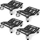 KEDSUM Car Dolly Set of 4, 6000 LBS Heavy Duty Car Wheel Dolly, High-tensile Structural Steel & Reinforced Rid Design for Moving Cars, Trailers, SUV, Motorcycles and Boats