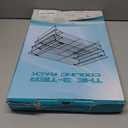 PowerKing 3 Tier Cooling Rack, Foldable Non-Stick Stainless Steel Wire Cake Rack for Pies, Cookies, Pastries, Home Baking, Birthday Party, Wedding Party 15.7'' x 10'' (Black 3 Tier)