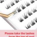 3 x Individual Lashes Cluster Natural Mink Cluster Lash Extensions Small Lashes Wispy 3/4 False Eyelashes DIY Lash Extension at Home 7 Pairs KS20