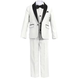 Boys'3 Piece 2 Button Shawl Lapel Slim Fit Formal Color ivory yellow 7Y