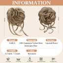 SARLA 2PCS Messy Bun Hair Pieces for Women Detachable Claw Clip Wavy Curly Synthetic Hairpieces for Updos with Tendrils Fake Scrunchies Ponytail Extension Bernstein