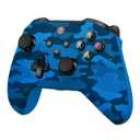 Kamylorus Wireless Controller for X-BOX Series X|S, X-BOX One & Windows 10/11, 2.4G Plug and Play Gaming Gamepad with 3.5mm Audio Jack, Supports Dual Vibration, Turbo (Blue Camo)