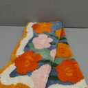 Cute Bathroom Rug,Scalloped Floral Washable Bath Mat,32X20Pink and Yellow Small Boho Rugs for Shower, Sink,Bedroom,Kitchen Decor (19.6X31.4 in, Light-orange)