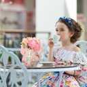 Fulmoon 6 Pcs Tea Party Decorations 6.7'' Flower Box Table Paper Teapot Princess Centerpiece Vase Table Decor Wonderland Fancy Party Decor for Floral Tea Birthday Baby Shower Wedding (Fresh)
