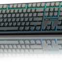 AULA F108 Wireless Mechanical Keyboard, Full Size Gaming Keyboard with Number Pad, Side Printed PBT Keycaps, Pre-lubed Switches, RGB Backlit, Hot Swappable Creamy Sounding Computer Keyboards, 108 keys (No Knob-Gradient Black)