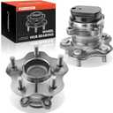 A-Premium 2 x Rear Wheel Bearing and Hub Assembly with 5-Lug Compatible with Nissan Rogue 2014-2020, Rogue Sport 2017-2022, Qashqai 2017-2019, FWD Only
