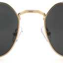 Pro Acme Hexagonal Sunglasses for Women Men, 100% Real Glass Lens Retro Square Trendy Shades
