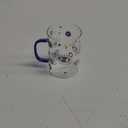 Nefelibata Evil Eye Glass Coffee Cup with Handle 16oz Glass Can for Hot/Cold Beverages Cappuccino Latte Espresso Beer Hamsa Blue Evil Eye for Protection Tumbler Mug Heat-Resistant and Freezer Safe
