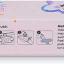 wondever Pink Balloon Bear Wall Stickers Hot Air Balloon Animals Clouds Stars Peel and Stick Wall Art Decals for Baby Nursery Kids Girls Bedroom