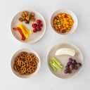 Grow Forward Wheat Straw Kids Plates and Bowls Sets - 8-Piece Unbreakable Dishwasher & Microwave Safe Plastic Plates for Kids - Reusable Non Toxic BPA-Free Dinnerware for Children - Sahara