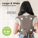 KeaBabies Baby Wrap Carrier Ring Sling - Easy to Wear, Adjustable D-Lite Baby Carrier Newborn to Toddler, Infant Carrying Shirt, Hands Free Bonding, Breathable Fabric Wearing Wrap (Copper Gray)