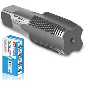 DKIBBITH 3/4" NPT Pipe Tap Carbon Steel Hand Threading Tool for Assorted Plumbers Mechanics DIY Thread cutting tools.