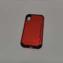 WeLoveCase for iPhone XR Wallet Case Design with Card Holder and Hidden Back Mirror Three Layer Heavy Duty Protection Shockproof All-Round Armor Protective Case for iPhone XR, Red