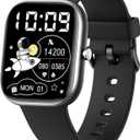 Nyonio Smart Watch for Kids with Fitness Tracker, 19 Sport Mode, 1.5" DIY Dial, IP68 Waterproof, Sleep Monitor, Pedometers, Heart Rate, Great Birthday Gift for Boys Girls Teens 6-14 year Olds (Black)
