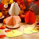 Geelin 24 Pcs 7.87 Inch DIY Fall 3D Pumpkin Wood Crafts to Paint Thanksgiving Large Unfinished Wooden Pumpkin Cutouts Autumn Harvest Slices Ornaments for Painting Decor(Classic Style)