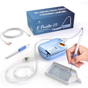 Picmondoo - E-Painter for Diamond Painting - Wireless Diamond Painting Pen with Vacuum Pump with Accessories for Setting AB Stones Without Wax - Diamond Painting Pen (Blue, 2 Gear)