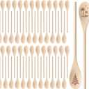 50 Pcs 12 Inch Long Handle Wooden Craft Spoons, Wooden Decorative Spoon for Crafts, Bulk Wood Spoons for DIY Crafts, Drawing, Carving, Decoration