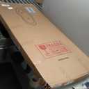 Honyee 55" x 24" Wall Mirror, Flannel Wrapped Wooden Frame Wavy Mirror, Irregular Mirror Hanging for Cloakroom/Bedroom/Living Room, Milk Tea