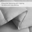 COHOME Premium Queen Size Comforter, All-Season Quilted Down Alternative Duvet Insert, Luxury Hotel GentleSoft Comforter with Anti-Clump Tech & 8 Tabs - Reversible - Light Grey 88 x88 inches