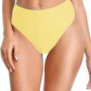 RELLECIGA Women's High Cut Bikini Bottom (Large, Lemon Yellow)