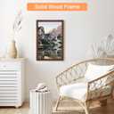 12x18 Wood Frame Brown, Rustic Natural Wooden 18x12in Poster Picture Frame, Distressed 12 x 18inch Woodgrain Gallery Photo Frame with HD Plexiglass, Horizontal Vertical Wall Mounting Display, 1 pcs
