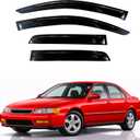 KPY Rain Guards Fit for 1994-1997 Honda Accord Sedan, Out-Channel Window Visors Vent Wind Deflectors 4PC, Car Accessories for 94-97 Accord (Sedan Only)