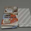 Linen Fabric Repair Tape 4.7x63 Inch, Self Adhesive Couch Patch Repair Fabric Tape for Furniture, Linen Patch Kit for Couch, Carpet, Upholstery, Chair, Sofa, Cushion, Bag (Dark Beige)