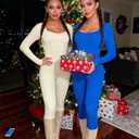 Women's Long Sleeve Jumpsuits Casual Workout Yoga Jumpsuits for Women Casual Jumpsuits for Women (M)