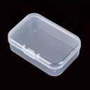 100 Pack Rectangular Clear Plastic Storage Containers Box with Hinged Lid for Beads and Other Small Craft Items (3.35 x 2.17 x 0.98 inch)