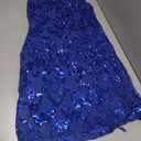 Women's Spaghetti Straps Sparkly Sequins Bodycon Mini Dress Party Nightclub, Large