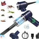 Jahy2Tech 2026 New Bug Vacuum with Long Nozzle for Adults&Kids&Garden, 5 in 1 Handheld Fly Vacuum Catcher for Spider Insect Wasps Bees Ants Ladybugs, Humane Indoor/Outdoor Cordless Catch and Release (Blue)