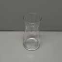 8 inch Clear Glass Flower Vases for Centerpiece Table Home Indoor Desk Decor,Ins Modern Boho Style Vase for Wedding Housewarming Gift (White)