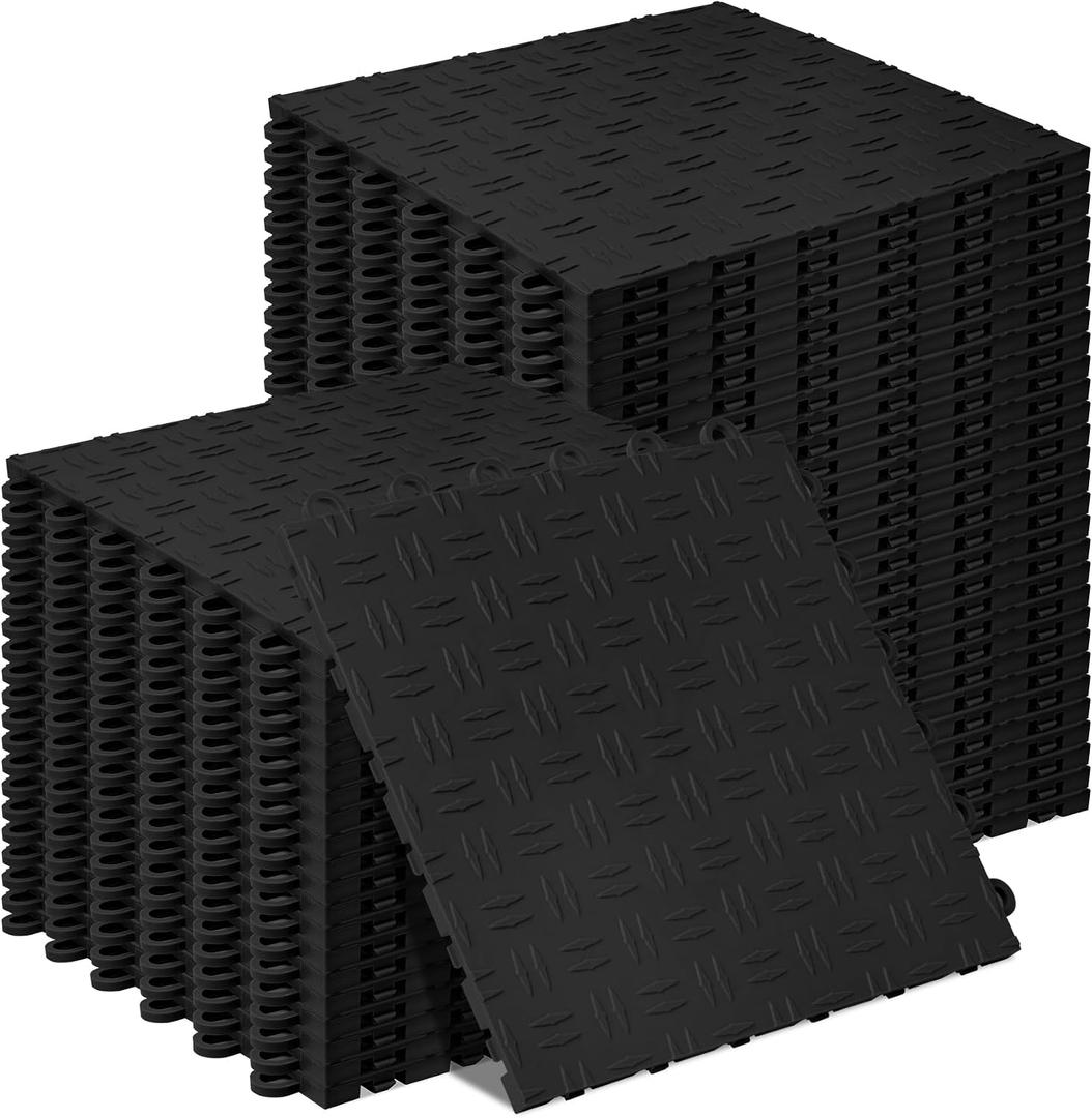 ToLanbbt 12" x 12" Garage Floor Tiles Interlocking, Non-Slip for Basement