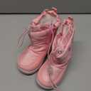 Ahannie Boys Girls Snow Boots Toddler Kids Winter Boots Water Resistant Warm Side Zipper Shoes(Toddler/Little Kid) (Pink) 32