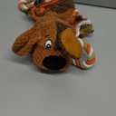 Plush Dog Toys with Rope, Squeaker & Crinkle Paper  Interactive Squeaky Chew Toy for Large Dogs & Puppies  Tough Pet Toy for Tug of War, Fetch & Dental Exercise (Brown2)