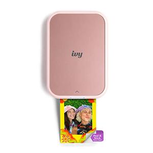 Canon Ivy 2 Mini Photo Printer, Print from Compatible iOS & Android Devices, Sticky-Back Prints, Blush Pink
