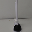 iDesign Una Plastic Toilet Bowl Brush and Plunger Combo Set for Bathroom Cleaning and Storage, White