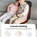COMFIER Back Massager with Heat, Vibration Massage Seat Cushion with 8 Massage Nodes & 5 Modes, Adjustable Chair Massager Pad for Home Office, Heated Chair Pad, Mothers Day Gifts for Mom