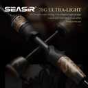 SEASIR Stream Fishing Rod, Ultralight Spinning Rod Travel Bait Casting Rod, 2 Piece, Fuji A O Ring Guide, Solid Wood Handle, 40T Carbon Fiber, Compact Fishing Pole for Saltwater Freshwater Trout Bass (S662-L-F)