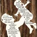 From Daughter to Dad Gift - Meaningful Father Daughter Keepsake Metal Sign with Emotional Message, Sentimental Just Because Gift for Father, Appreciation Thank You Dad Message, Wall Hanging Display