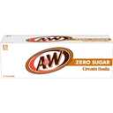 A&W Cream Soda Zero Sugar, 12 fl oz cans, 12 pack (EXP 05/29/26)