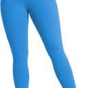 Sunzel Sunlissia Hidden Butt Lifting Scrunch Workout Leggings for Women Crossover High Waist Yoga Pants with Tummy Control (Blue, XL)