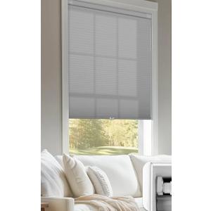 No Tools No Drill Cordless Light Filtering Cellular Shades,Large Cells Blinds for indoor window Honeycomb Blinds Thermal Insulation UV Protection For Home Offices,Filtering-Gray,35"W x 48"H