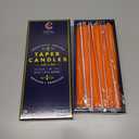 Vibrant Orange 10 Inch Taper Candles - Pack of 12 Premium Unscented, Dripless & Smokeless Hand-Dipped Candles for Birthday, Wedding or Dinner Decorations and Formal Candlelighting