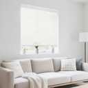 47" W x 72" H Cordless Light Filtering Roller Shade for Windows, Free Stop Windows Shades, Thermal Insulated Linen-Style Blinds for Home and Office, Modern Window Blind Color-Matched (White)