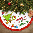 Christmas Tree Skirt 48 inches, Soft and Funny Xmas Tree Mat Christmas Tree Decorations for Xmas Winter Holiday Home Party Decor