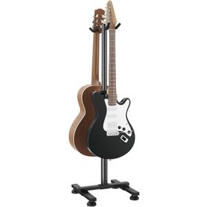 STRICH Guitar Stands Floor, 2 Adjustable Guitar Stand Holder, Heavy Duty 2 Guitar Stand for Acoustic Electric Guitars Bass Banjos, Folding Multi Guitar Stands 2-Holder, FH-S2 Black